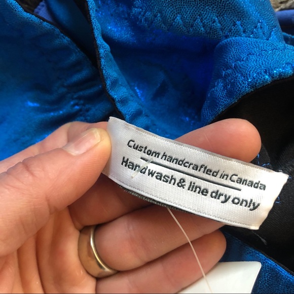 Vintage girdle metallic fabric six garter straps - Picture 4 of 6